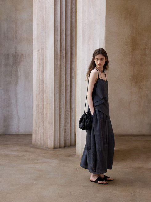 Rika Bulb Skirt - Dark Gray